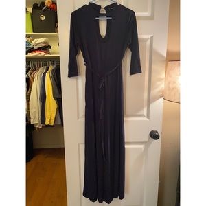 Black Jumpsuit with Tie Waist